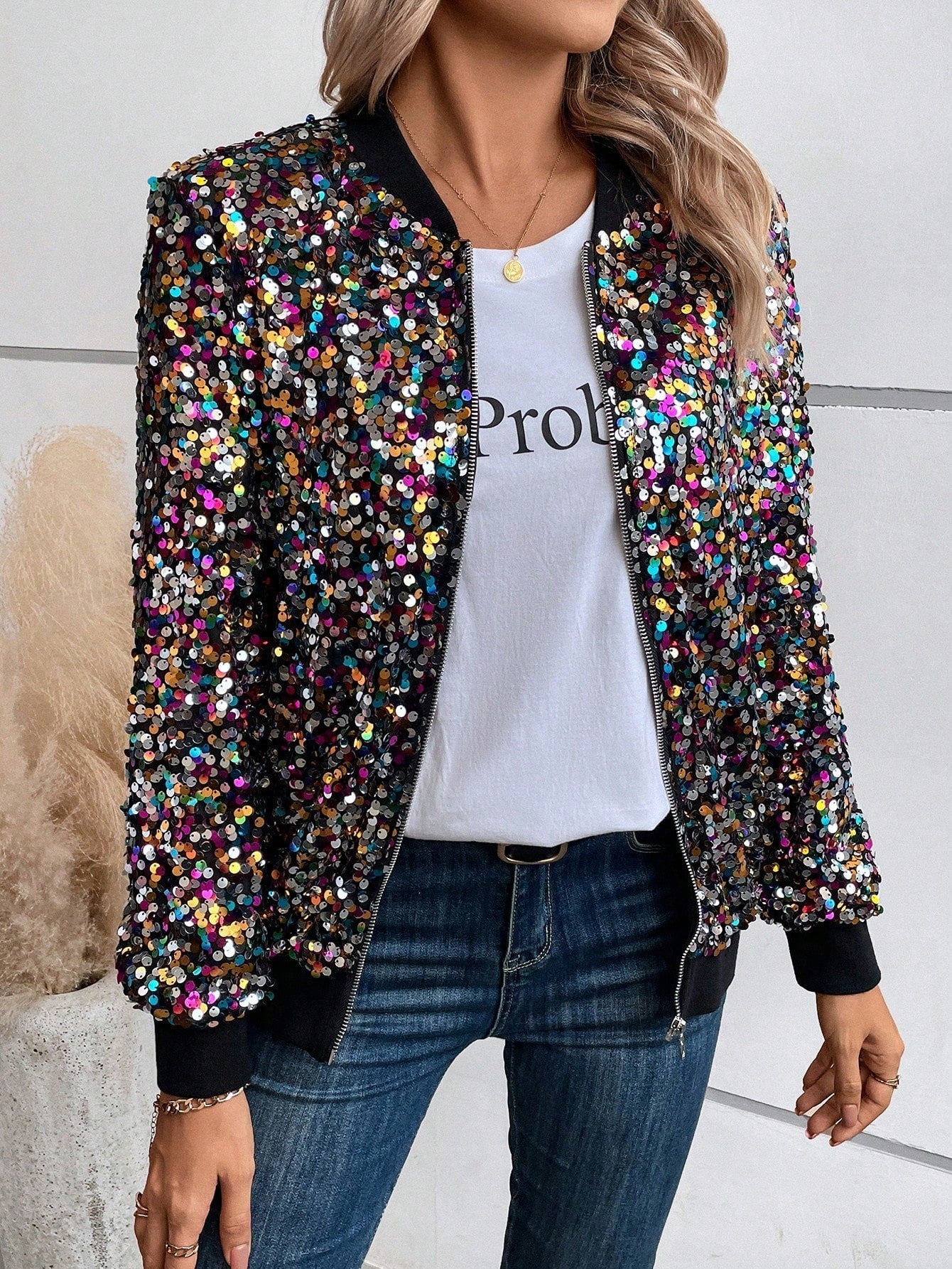 Lune - Jacke mit glänzenden Pailletten