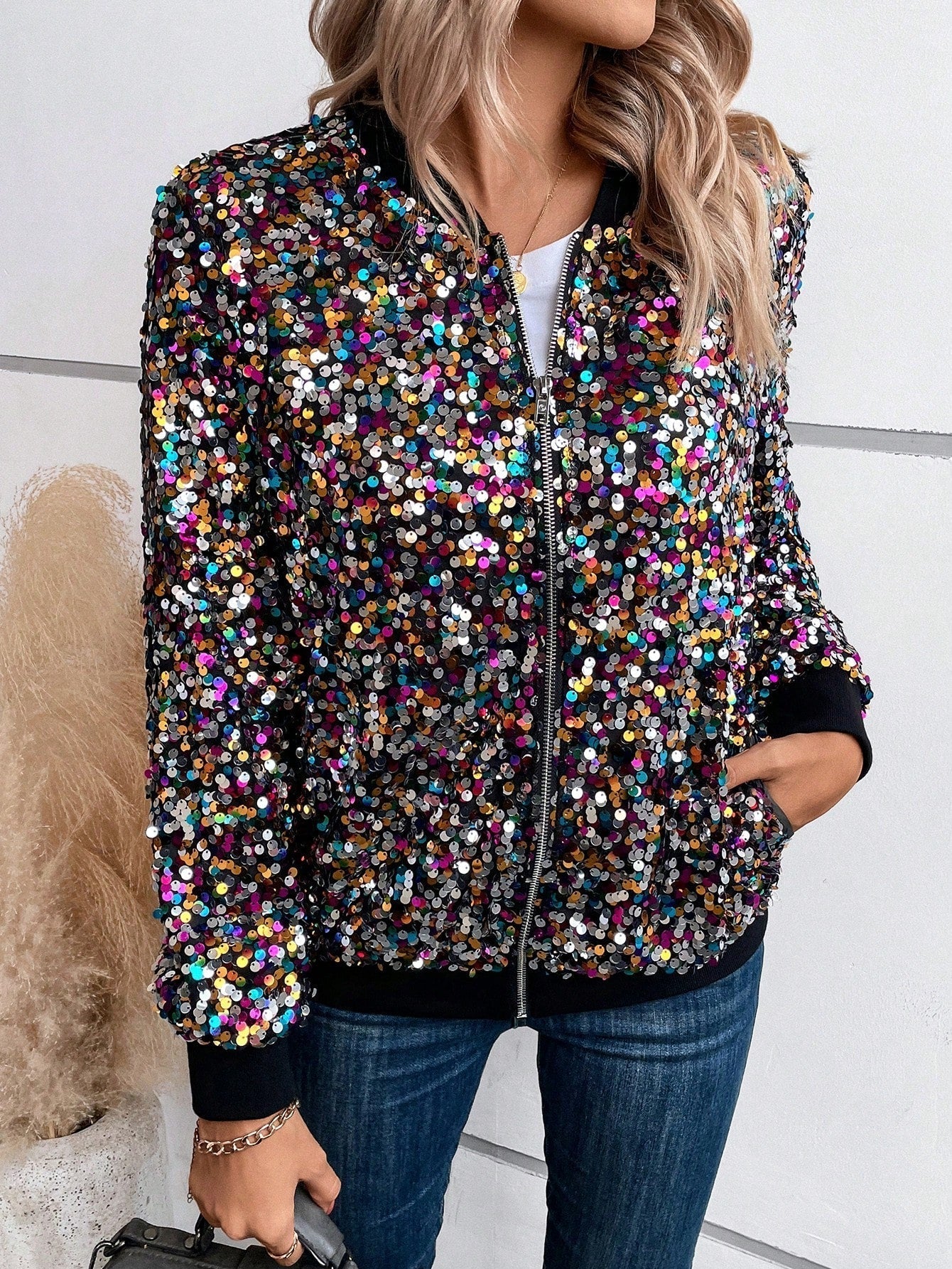 Lune - Jacke mit glänzenden Pailletten
