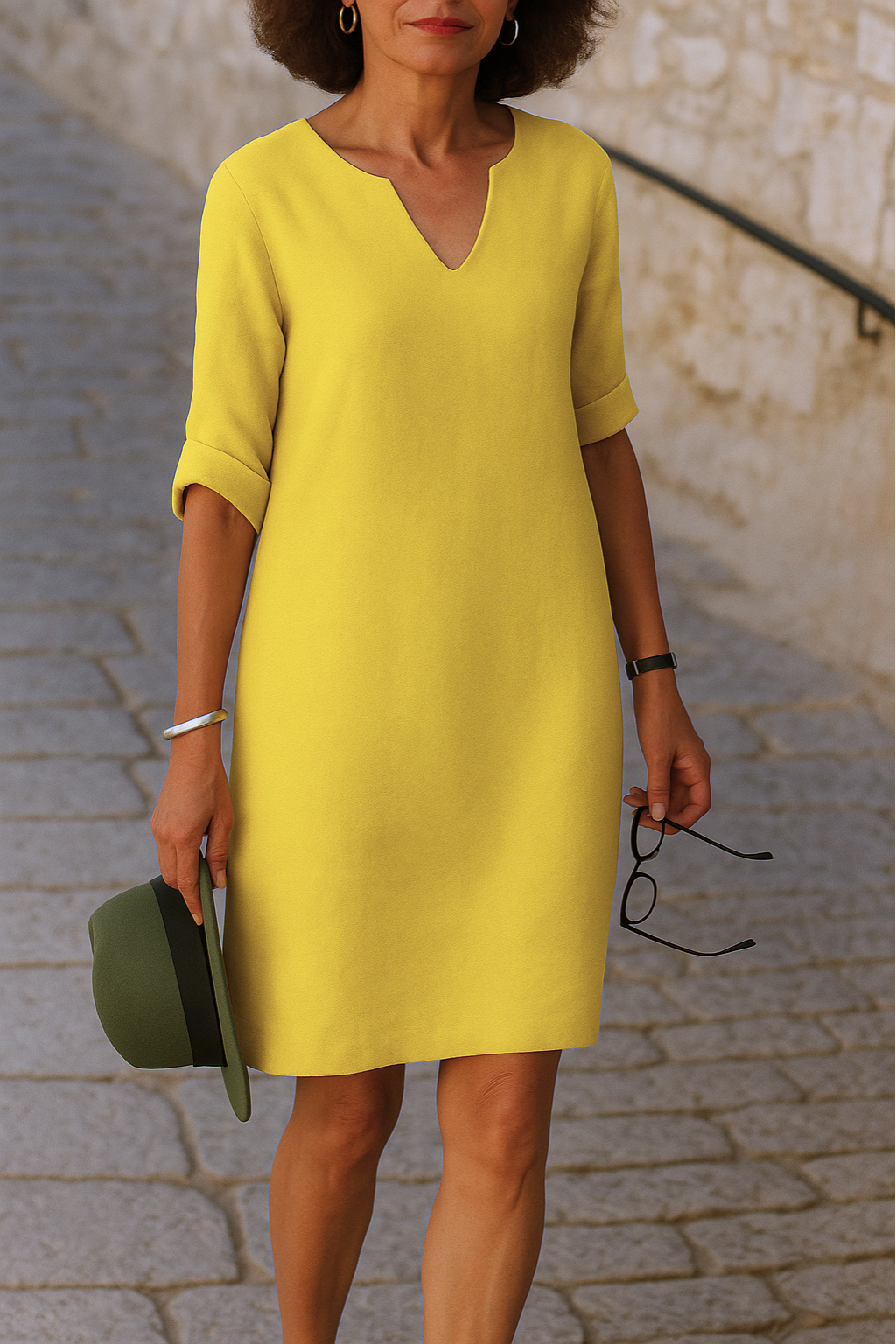 Leona – Elegantes Kleid mit V-Ausschnitt